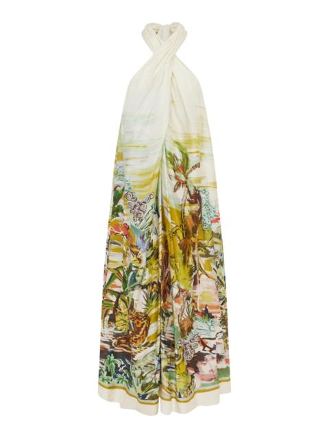 Jungle Boogie Silk Halter Dress