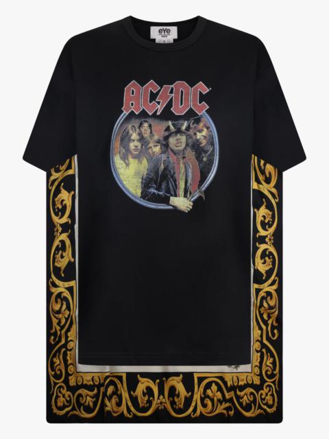 ACDC X VERSACE SCARF PANEL S/S T-SHIRT | BLACK/MULTI