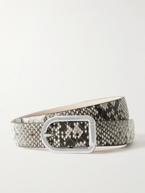 Mija Snake-effect Leather Belt