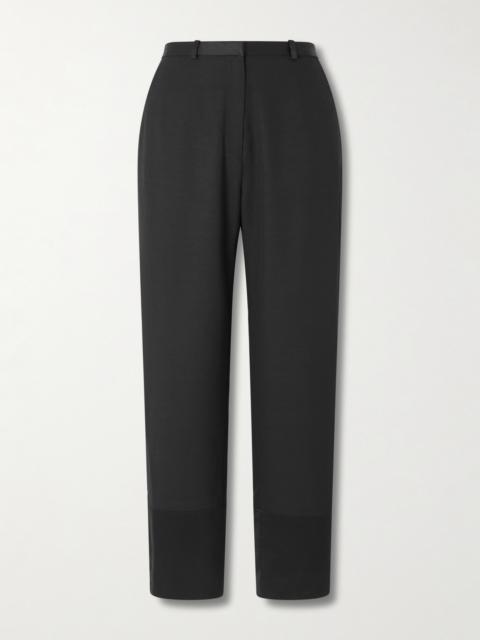 Mahoney Satin-trimmed Crepe Straight-leg Pants