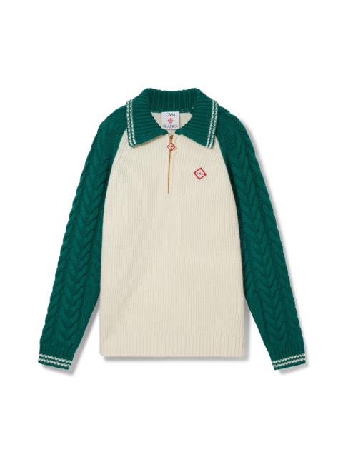 Cashmere Cable Knit Jumper | Casablanca Paris