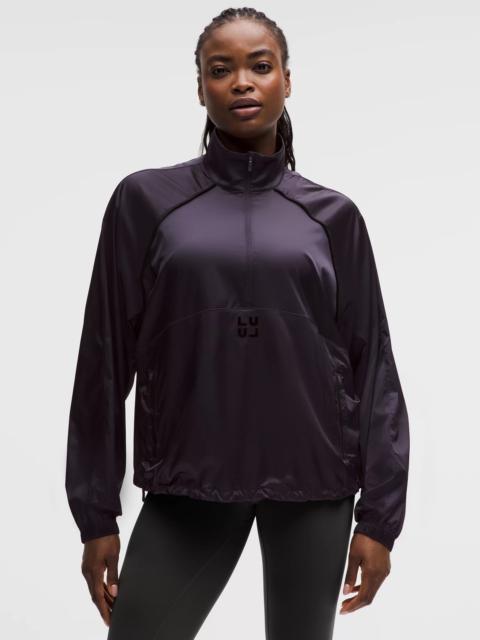 Stretch-Satin Flocked Training Jacket