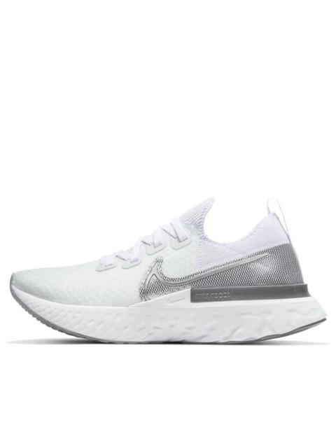 (WMNS) Nike React Infinity Run Flyknit 'White Metallic Silver' CD4372-101