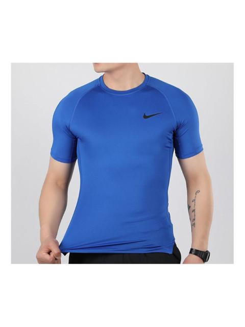 Men's Nike Pro Training Tight Short Sleeve Blue T-Shirt BV5632-480