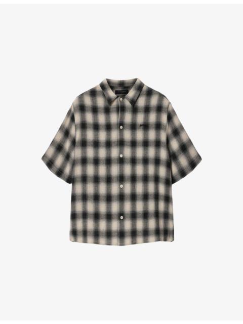 Shadow Logo-Embroidered Checked Cotton Shirt