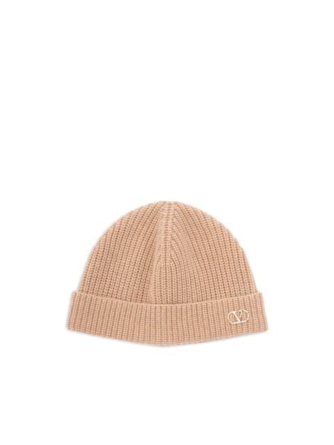 VLogo ribbed beanie