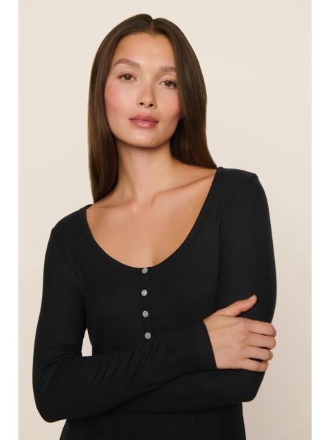 Dream Rib Long Sleeve Henley Tee