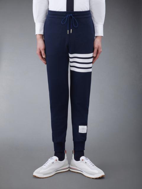 Navy Cotton Loopback Knit Engineered 4-bar Sweatpant