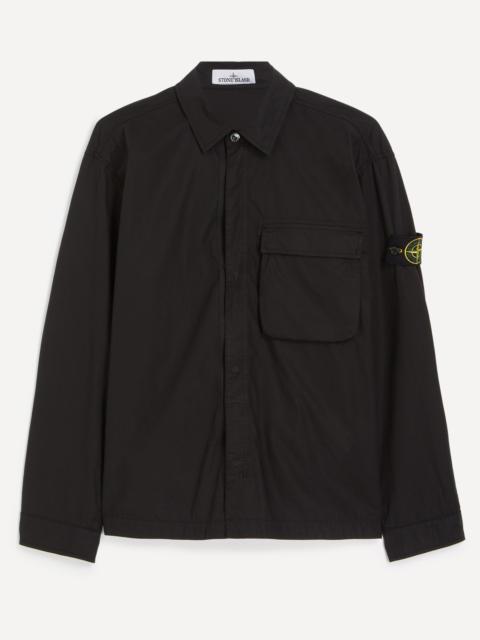 Black Logo Patch Long-Sleeve Shirt