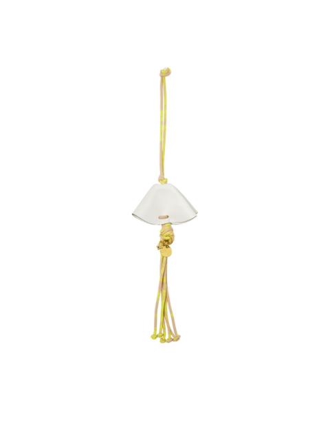 Medusa leather-tassel keyring