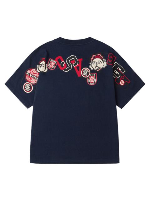 Henohenomohe Godhead and Wheel of Wisdom tag Daicock Print Relax Fit T-Shirt