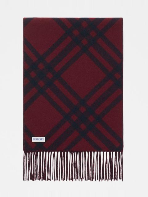 Check Double-Faced Cashmere Scarf