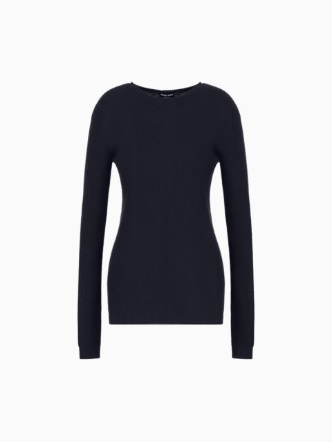 Pure cashmere crew-neck jumper