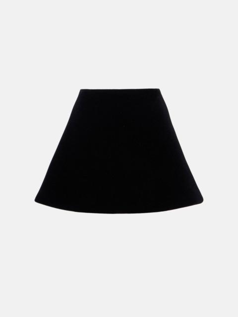Velvet miniskirt