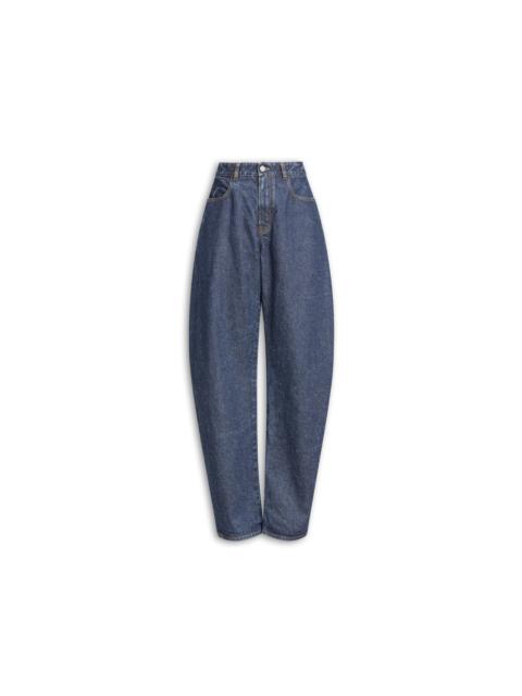 LOW ROUND DENIM PANTS