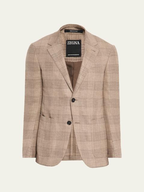 Men's Winter Crossover Large Plaid Sport Coat