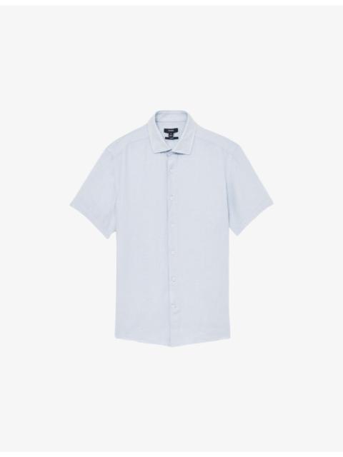 Holiday Short-Sleeved Linen Shirt