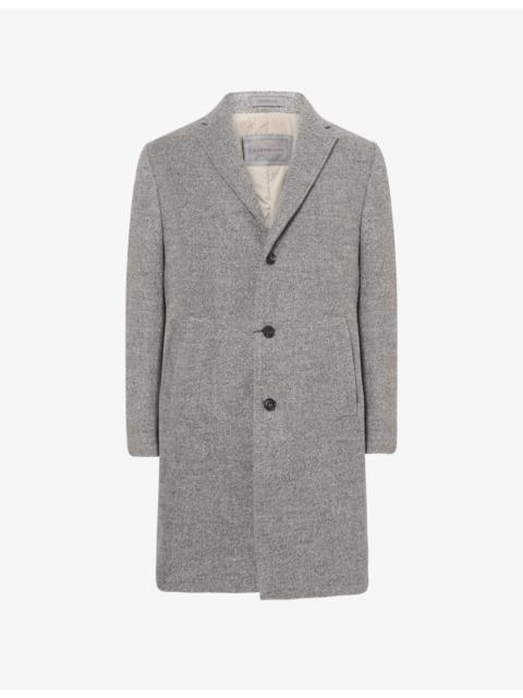 Boucle Padded Wool Blend Overcoat