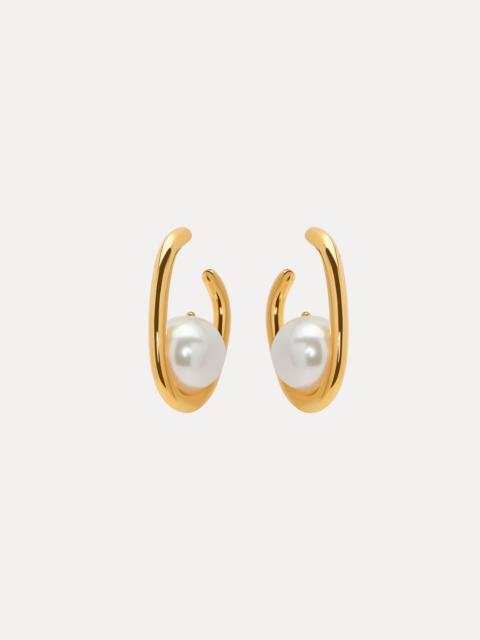 PEARL O HOOP EARRINGS
