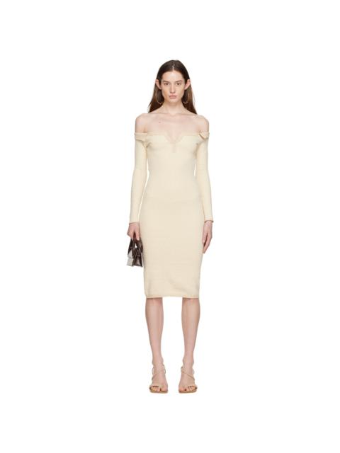 Beige 'La Robe Maille Pampero' Midi Dress