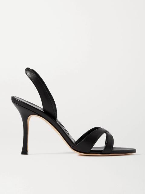 Callasli 90 leather slingback sandals Black