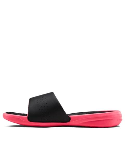 (WMNS) Under Armour Playmaker Fixed Strap Slide 'Black Pink' 3000063-001