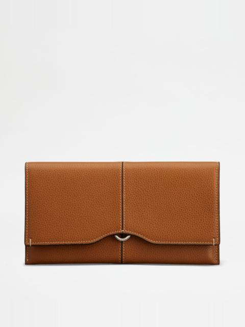 WALLET IN LEATHER - BROWN