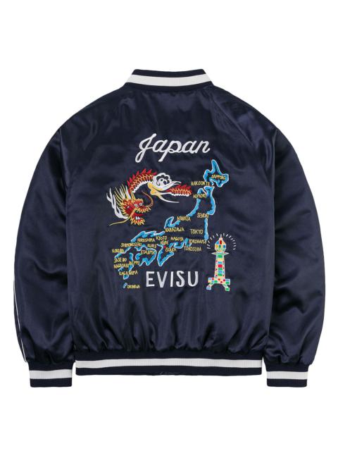 EVISU Archive Embroidery Regular Fit Padded Souvenir Jacket