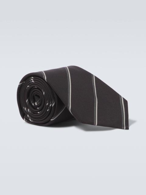 Striped silk tie