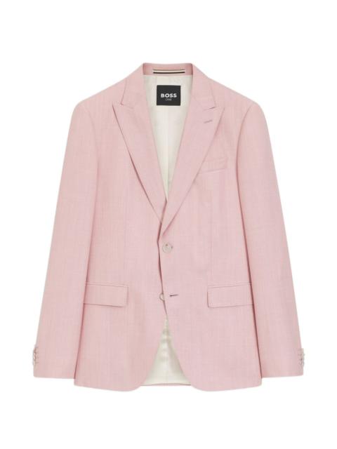 button-fastening suit jacket