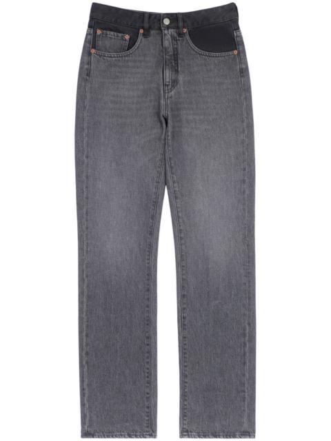 slim-cut cotton jeans