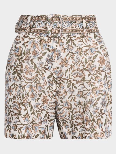 Piper Belted Floral Shorts