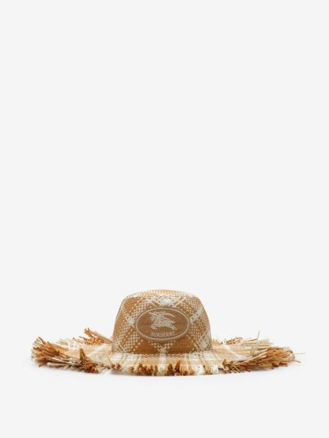Knight Stamp Raffia-effect Sun Hat