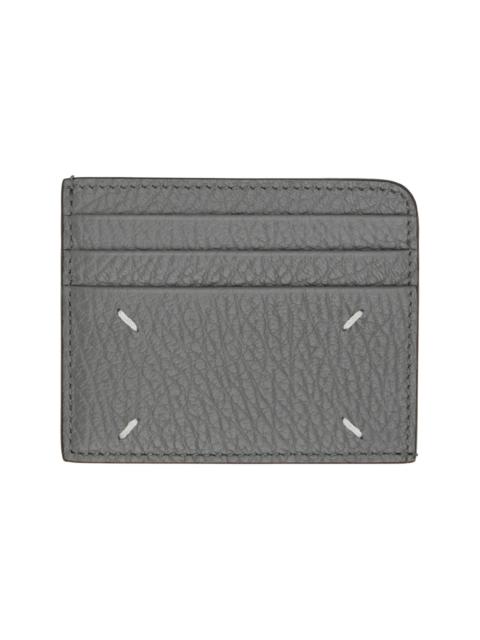 Gray Four Stitches Card Holder