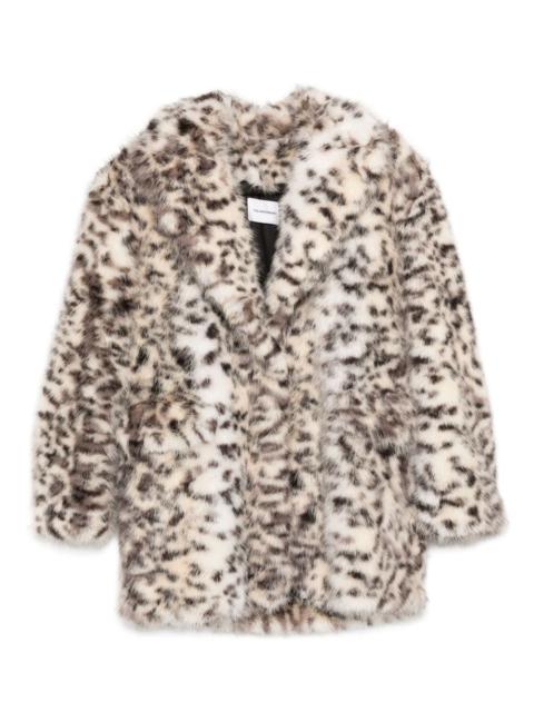 animal-print coat