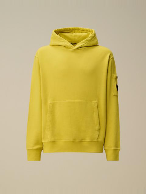 Brushed and Emerized Diagonal Fleece Hooded Lens Sweatshirt