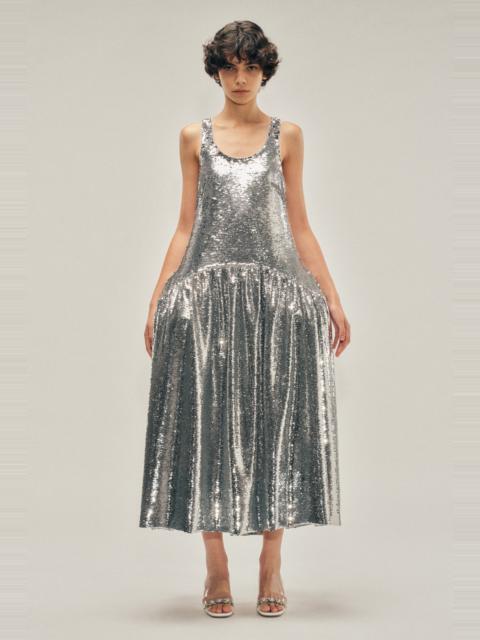 Tapered Back Flounce Dress