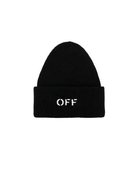 OFF STAMP LOOSE KNIT BEANIE
