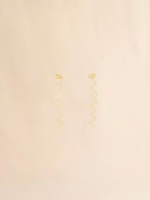 GOLD METAL MARNI SYMBOL DROP EARRINGS