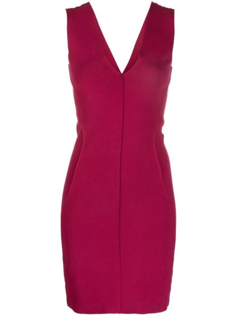 V-neck knitted mini tank dress