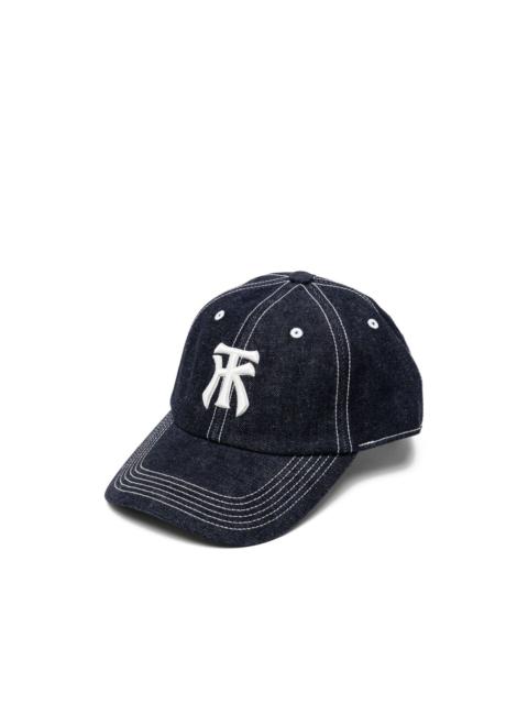 logo-embroidered contrast-stitching baseball cap
