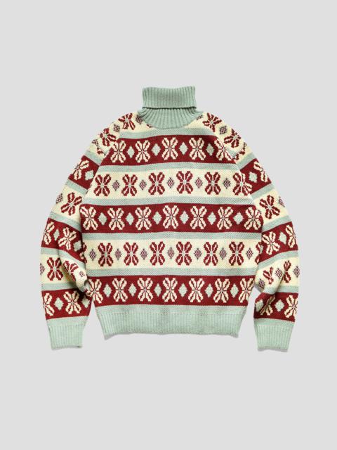 5G ECO KNIT KONA BEAN STRIPE HIGH NECK SWEATERS