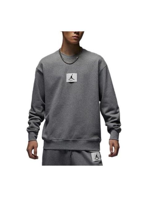 Air Jordan Essentials Logo Sweatshirt 'Grey White' FB6935-091