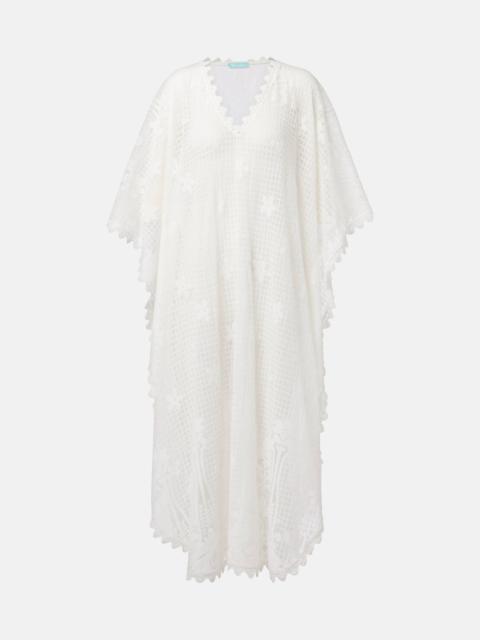 Josephine ruffled cotton-blend kaftan