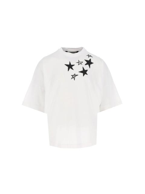 Palm Angels Shooting Stars Oversized T-Shirt White Black