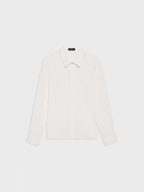 Fitted Shirt in Silk Georgette