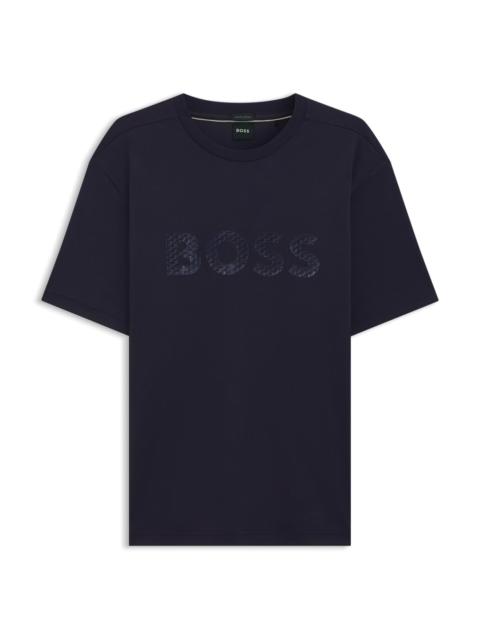 STRUCTURED-LOGO T-SHIRT IN COTTON JERSEY