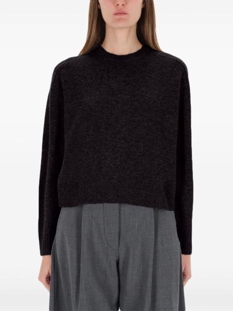 ribbed crew-neck knitwear
