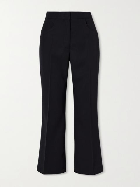 Cropped Wool-twill Flared Pants