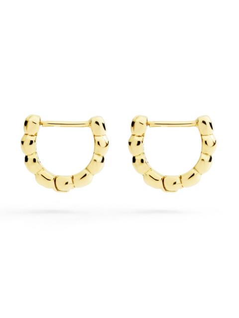 YELLOW GOLD GRANELLI HOOP EARRINGS